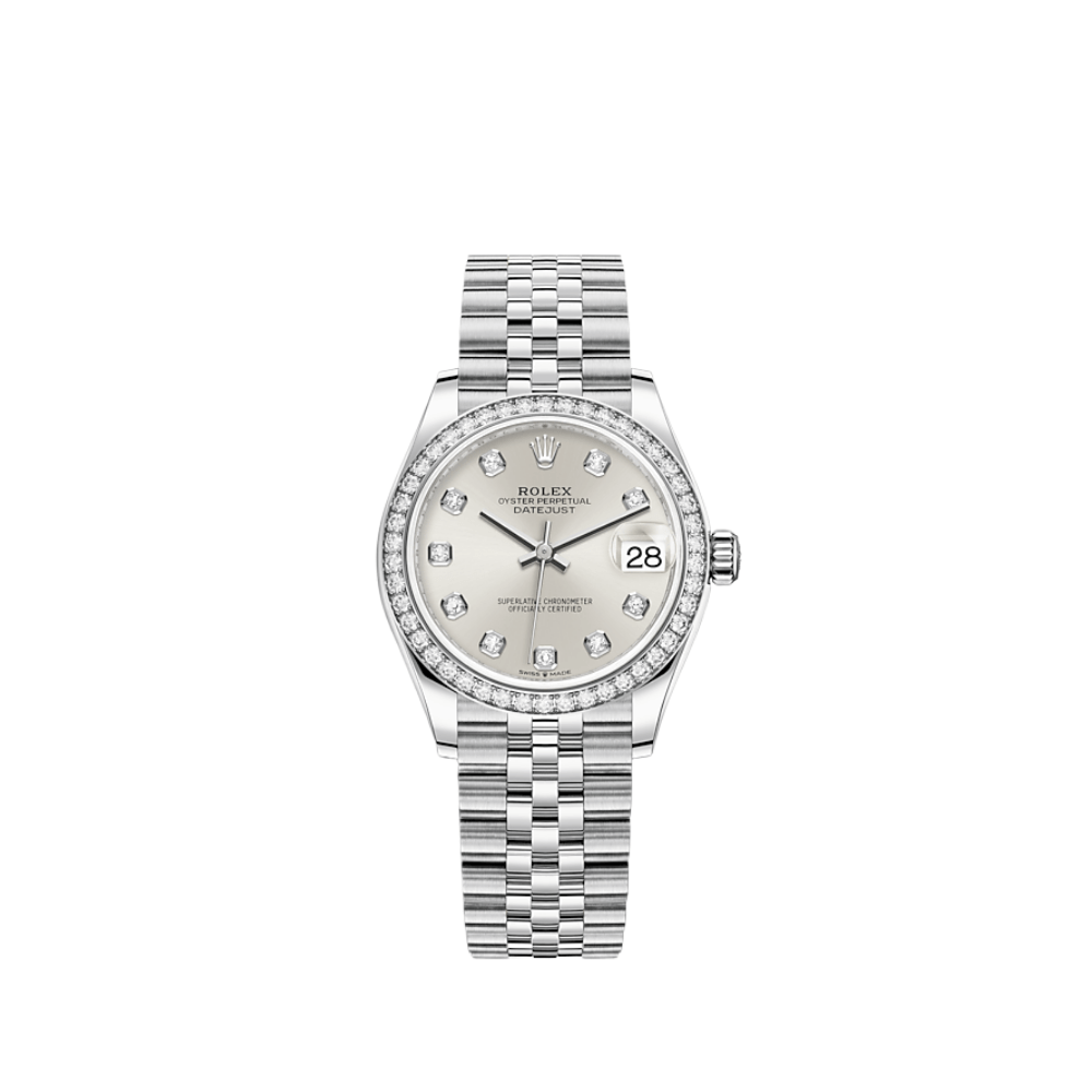 2025 Watch Datejust 278384RBR White Gold Stainless Steel Silver Dial