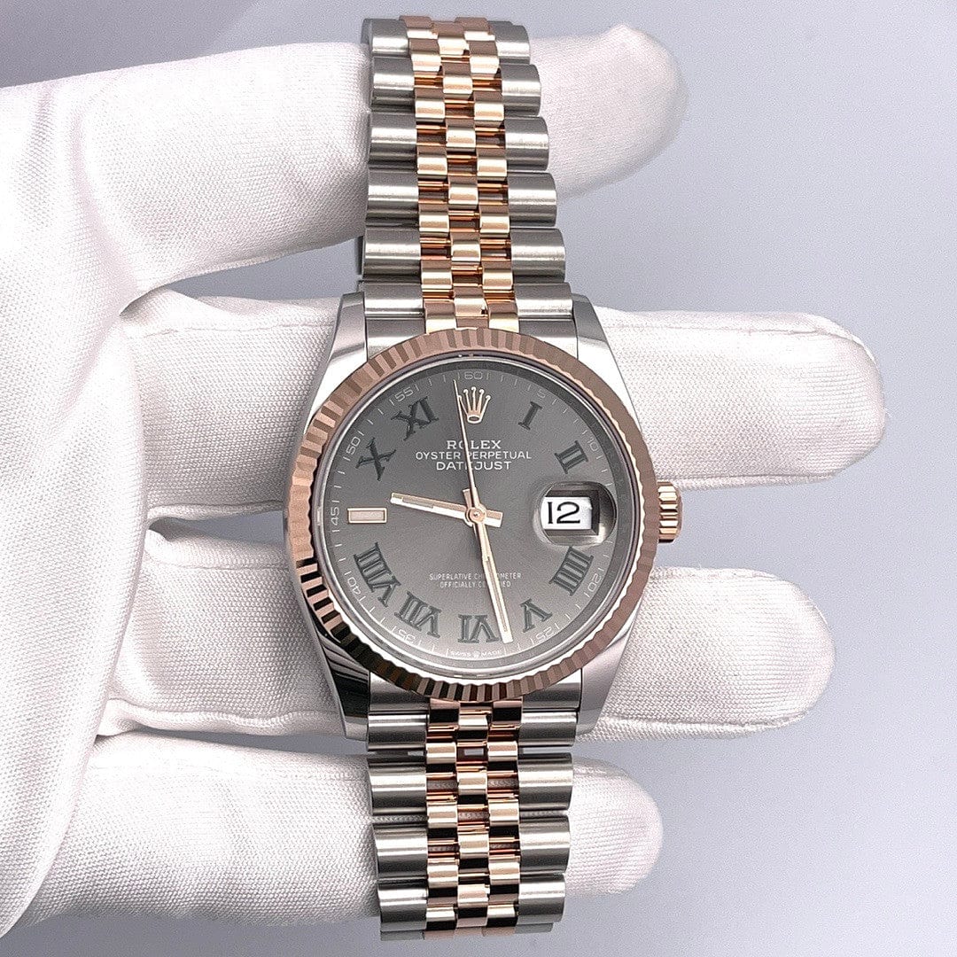 2025 Watch Datejust 126231 'Wimbledon' Stainless Steel Rose Gold Slate Dial