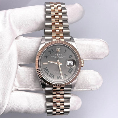 2025 Watch Datejust 126231 'Wimbledon' Stainless Steel Rose Gold Slate Dial