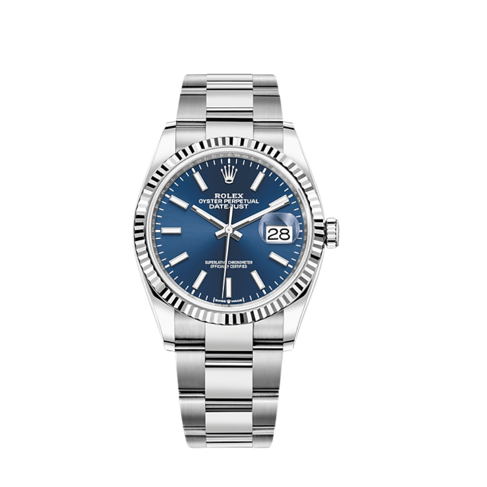 2025 Watch Datejust 126234 White Gold Stainless Steel Blue Dial Oyster