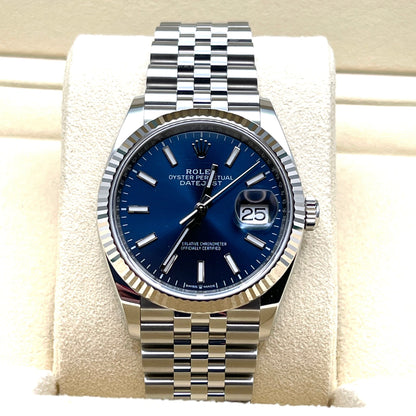 2025 Watch Datejust 126234 White Gold Stainless Steel Blue Dial Jubilee