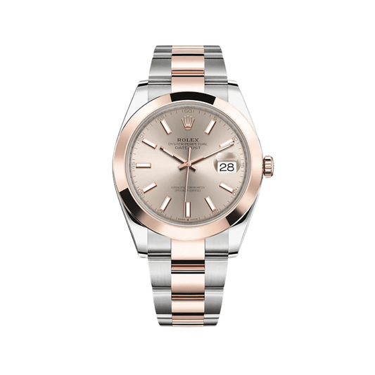 2025 Watch Datejust 126301 Stainless Steel Rose Gold Sundust Dial