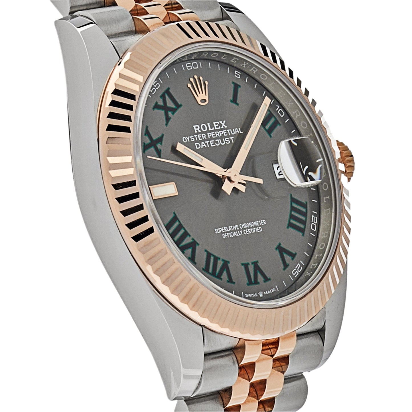 2025 Watch Datejust 126331 Rose Gold Stainless Steel Wimbledon Dial Jubilee