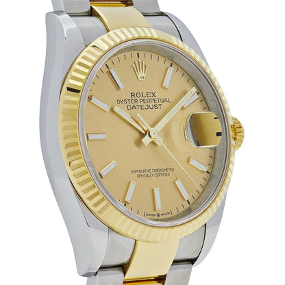 2025 Watch Datejust 126333 Stainless Steel Yellow Gold Champagne Dial