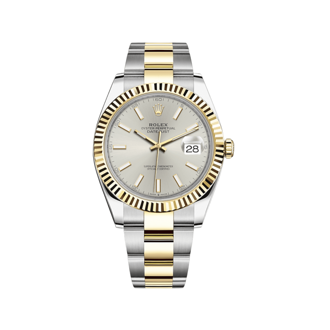 2025 Watch Datejust 126333 Stainless Steel Yellow Gold Silver Dial