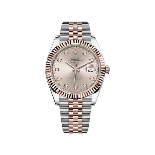 2025 Watch Datejust 126331 Stainless Steel Rose Gold Sundust Diamond Dial Jubilee