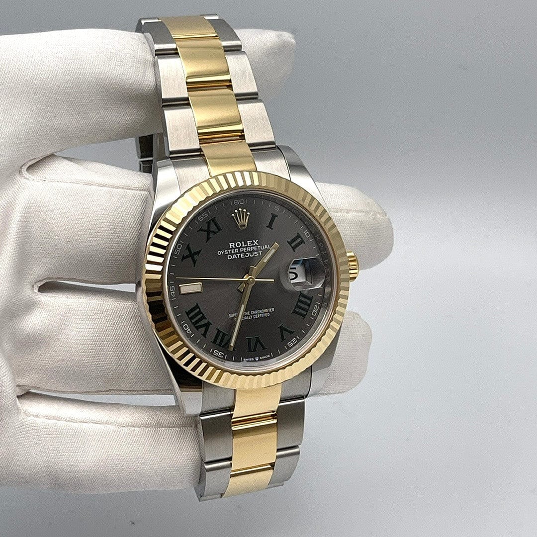 2025 Watch Datejust 126333 Yellow Gold Stainless Steel Slate/Green Roman Dial