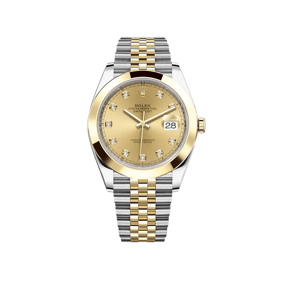 2025 Watch Datejust 126303 Stainless Steel Yellow Gold Champagne Diamond Dial Jubilee