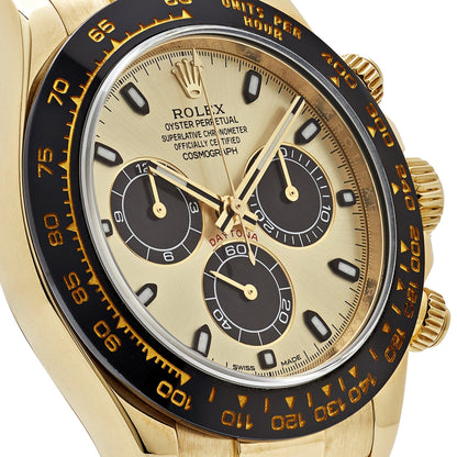 2025 Watch Daytona 116518LN Yellow Gold Champagne Black Dial (2022)