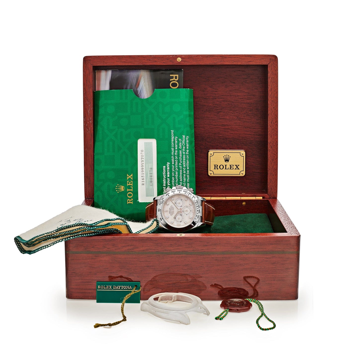 2025 Watch Daytona 116519 White Gold Rose Mother of Pearl Diamond Dial