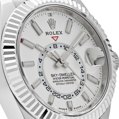 2025 Watch Sky-Dweller 336239 White Gold White Dial Oysterflex