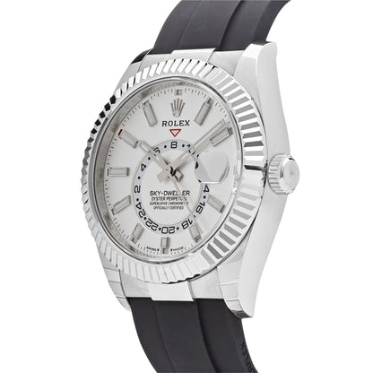 2025 Watch Sky-Dweller 336239 White Gold White Dial Oysterflex