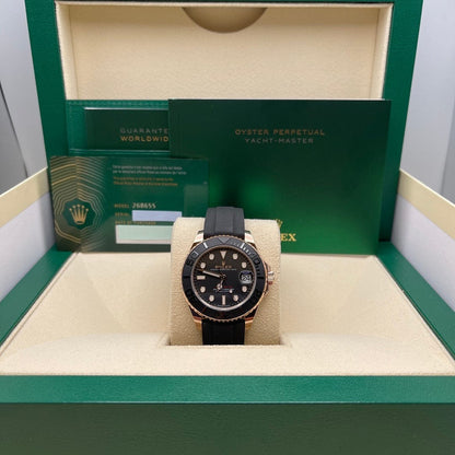 2025 Watch Yacht-Master 268655 Rose Gold Black Dial